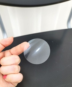 투명 원형 마감 스티커 지름 4.5cm (크라프트,백색 10개*10장 100개 단위)